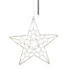 Metallstern 30 LEDs hängend batteriebetrieben AA gold 18 cm* Outlet