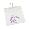 Wäscheklammerbeutel Peggy mit Haken weiß-lila^Metaltex