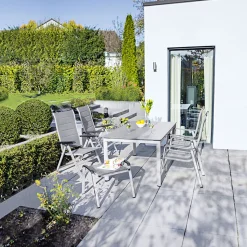 MWH Gartentisch Elemento silber 160 x 74 x 95 cm