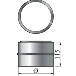 MyFireTool Doppelwandfutter verzinkt 100 mm
