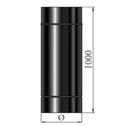 MyFireTool Rauchrohr Ø 120mm 1000 mm 0,6 mm blau