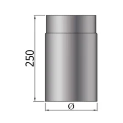 Rauchrohr FAL 500 mm Ø 120 mm 0,6 mm*MyFireTool Discount