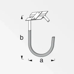 MyTool Fahrradhaken 125x 90 mm verzinkt gummiert rot