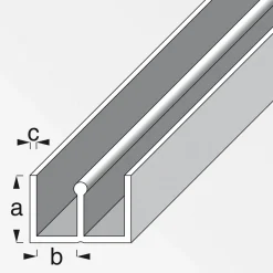 Führungsschienenprofil unten 6 x 18 x 6 mm 1mweiß*MyTool Clearance