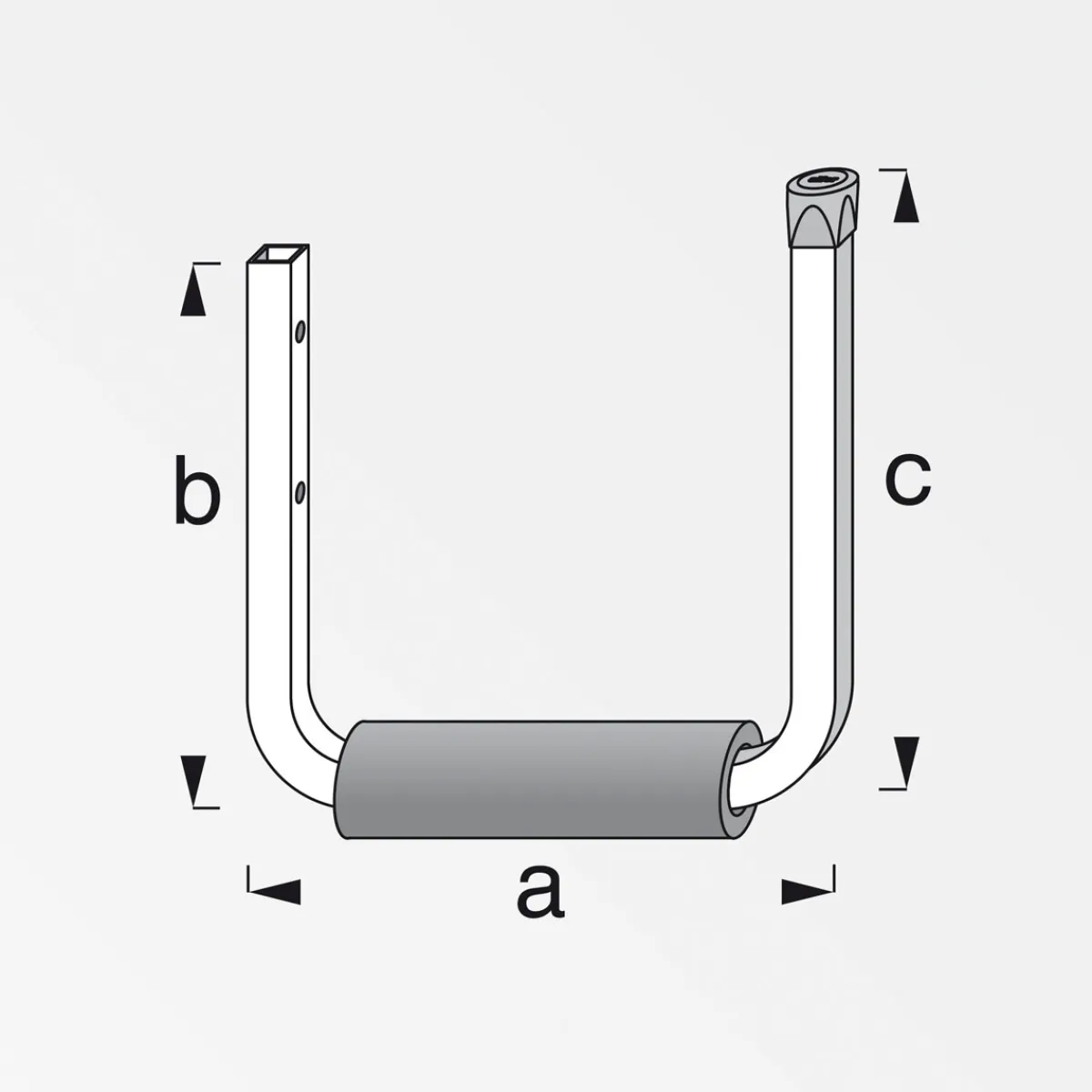 MyTool Surfboardhalter Stahl verzinkt 215 x 250 mm