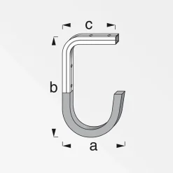 Wand- und Deckenhaken Typ 8 100 x 165 mm gummiert rot*MyTool Clearance