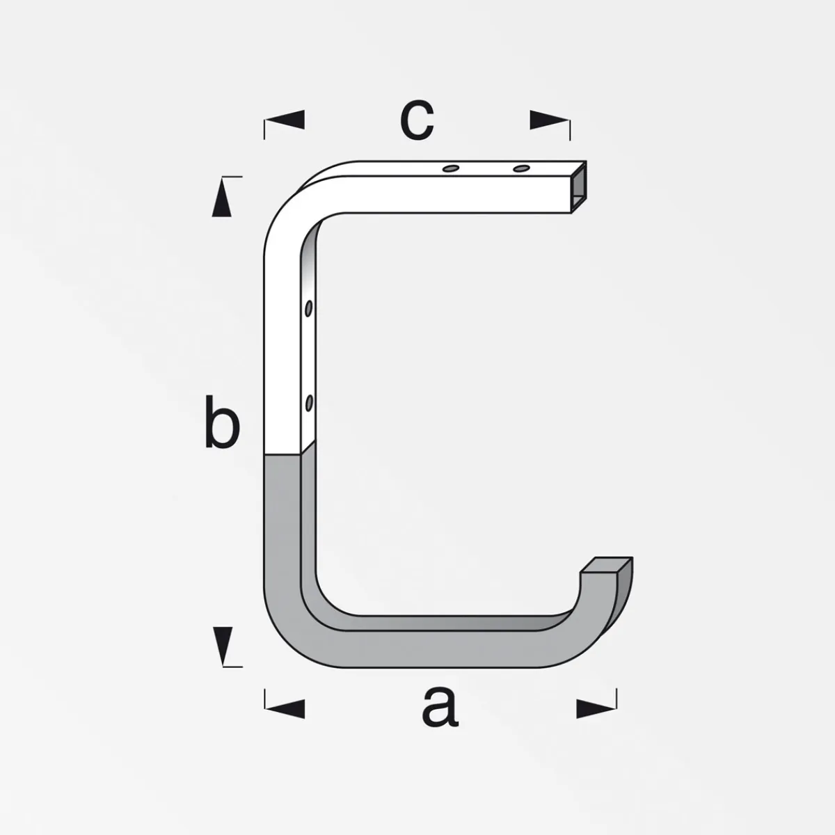 MyTool Wand- und Deckenhaken 150 mm gummiert rot