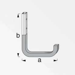Wandhaken Typ 3 80 x 120 mm gummiert rot*MyTool Sale