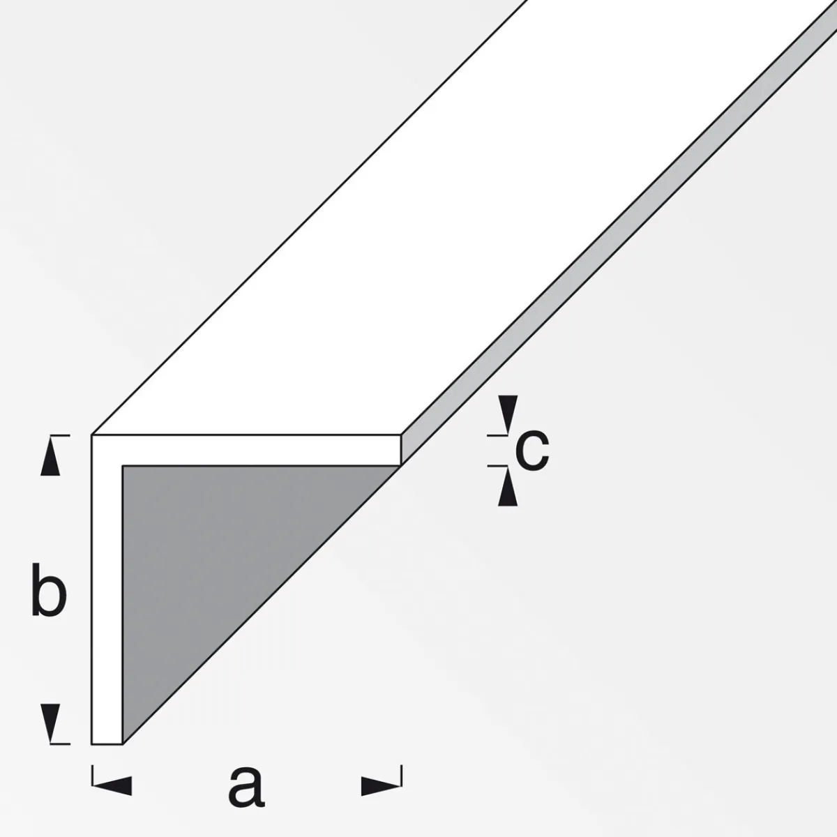 Winkel 10 x 10 x 1 mm 2m silber-eloxiert*MyTool Online