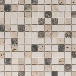 Natursteinmosaik Kronos Travertin Beige 30,5 x 0,8 cm