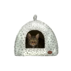 Nobby Hoehle ALANIS leopard grau 40 x 40 x 35 cm