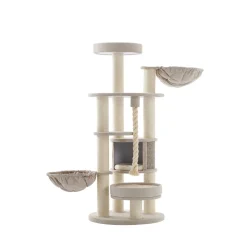 Nobby Kratzbaum Fida 70 x 70 x 165 cm cream-leinenoptik