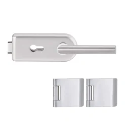 Ganzglastürbeschlagset -3-teiliger Bandsatz -mit*Novadoors Discount