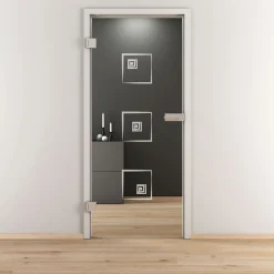 Glasdrehtür NOVA 587 klar 83,4 x 197,2 cm Links*Novadoors New