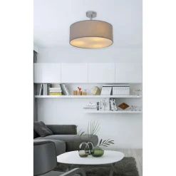 näve Deckenleuchte New York grau Textil