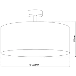 näve Deckenleuchte New York grau Textil