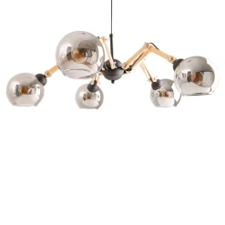 Pendelleuchte Soito schwarz Glas 5er^näve Hot