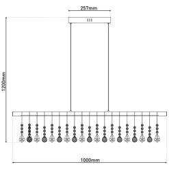LED-Pendelleuchte Nobilis 100x6x120cm dimmbar*näve Clearance