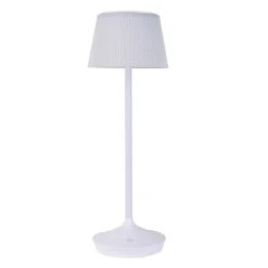 Solar-Tischleuchte Emmi weiß mit Akku 13x13x38cm dimmbar^näve Clearance