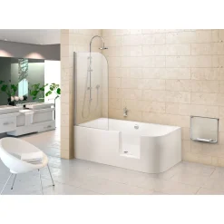 Ottofond Dusch-Badewanne Free Gate Mod A herausnehmbare Tür mit Wassereinlauf