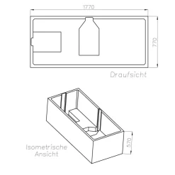 Wannenträger zu Rosa 180 x 80 cm*Ottofond Online