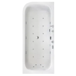 Whirlpool-Komplettset Spirit links 180 x 80 cm weiß inklusive Wannenrandarmatur S2000^Ottofond Discount