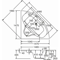 Ottofond Whirlpool-Set Katamaran 148 cm weiß Typ 3