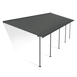 Palram Canopia Capri Alu Terrassenüberdachung Polycarbonat 3x9,7 m grau
