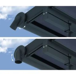 Palram Canopia Capri Alu Terrassenüberdachung Polycarbonat 3x9,7 m grau