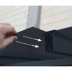 Palram Canopia Capri Alu Terrassenüberdachung Polycarbonat 3x8,6 m grau