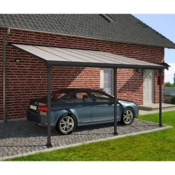 Feria Alu Terrassenüberdachung Polycarbonat 4x6 m dunkelgrau^Palram Canopia Best