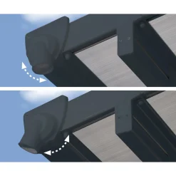 Feria Alu Terrassenüberdachung Polycarbonat 4x6 m dunkelgrau^Palram Canopia Best