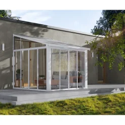 SanRemo Alu Wintergarten Polycarbonat 3x3 m weiß^Palram Canopia Clearance