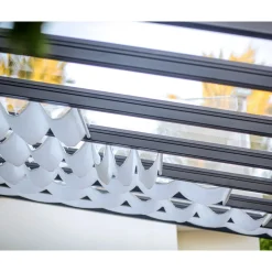 Palram Canopia Stockholm Terassenüberdachung Jalousien 3,4x5,2 m weiß