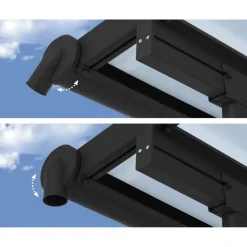 Palram Terrassenüberdachung Olympia 300 x 300 cm grau*Palram Canopia Sale