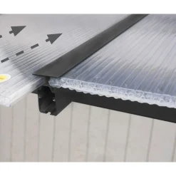 Palram Terrassenüberdachung Olympia 300 x 300 cm grau*Palram Canopia Sale