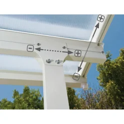 Palram Canopia Palram Terrassenüberdachung Feria 730 x 300 cm weiß