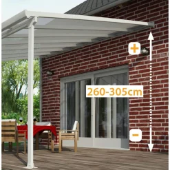 Palram Canopia Palram Terrassenüberdachung Feria 730 x 300 cm weiß