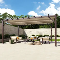 Outdoor Pergola Florida 1116 350x505x236cm Dunkelbraun^Paragon Outdoor New