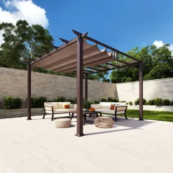 Outdoor Pergola Florida 1111 350x350x235cm Dunkelbraun*Paragon Outdoor Best