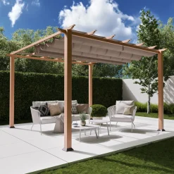 Outdoor Pergola Florida 1111 350x350x235cm Holzoptik*Paragon Outdoor Best