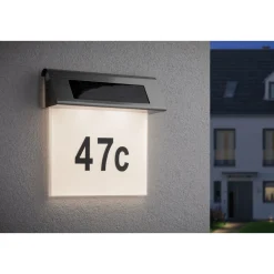 Paulmann Outdoor Solar Hausnummernleuchte IP44 LED 1x0,2W Edelstahl Weiß