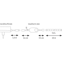 Paulmann SimpLED Stripe Set 10m RGB Zigbee 230 12V DC Weiß Metall Kst