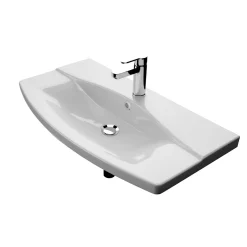 Keramikwaschtisch Asti weiß halbrund^Pelipal Hot