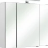 Pelipal LED-Spiegelschrank Mila II B800 weiß Glanz inkl Leuchtmittel