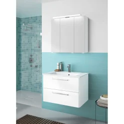 Pelipal LED-Spiegelschrank Trentino inkl Leuchtmittel weiß 75 x 70 x 20 cm