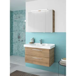 Spiegelschrank Trentino inkl LED Aufsatzleuchte 90 x 72 x 20 cm^Pelipal Online