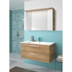 Pelipal Spiegelschrank Trentino Eiche inkl Leuchtmittel