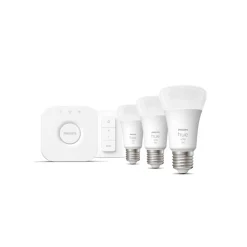 Philips Hue Starter-Set White Ambiance inkl 3 x LED-Lampe E27 und Bridge und Dimmschalter