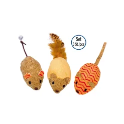 Plüsch Mäuse mit Catnip orange 12 cm 3 St.* Outlet